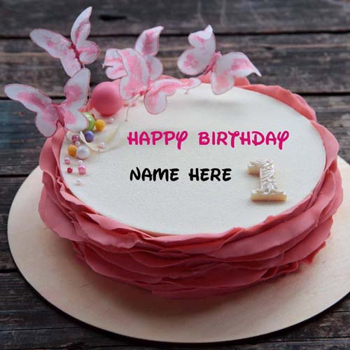 Beautiful Butterfly Decorated Vaniila Flavor Cake With 