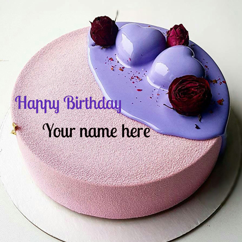 Write Name On Birthday Cake With Heart For Love