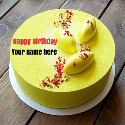 Yummy Pineapple Birthday Cake With Name For Mom