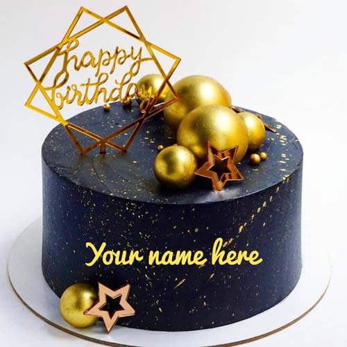 Generate Name On Dark Chocolate Birthday Cake For Love
