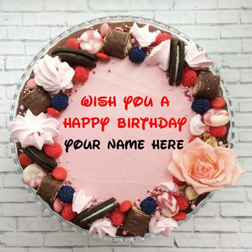 Butter Cream Rose Flavor Cake With Name For Brother