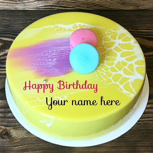 Pineapple Birthday Cake With Name On It For Father