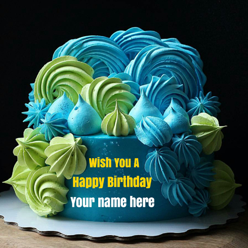 Butter Cream Birthday Cake With Name For Husband