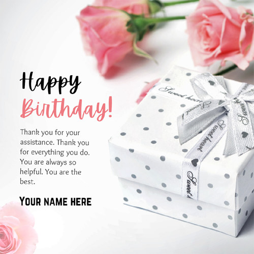 Birthday Card Template With Name On It