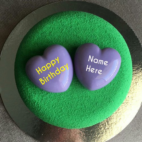 Velvet Heart Birthday Wishes Cake With Name For Wife
