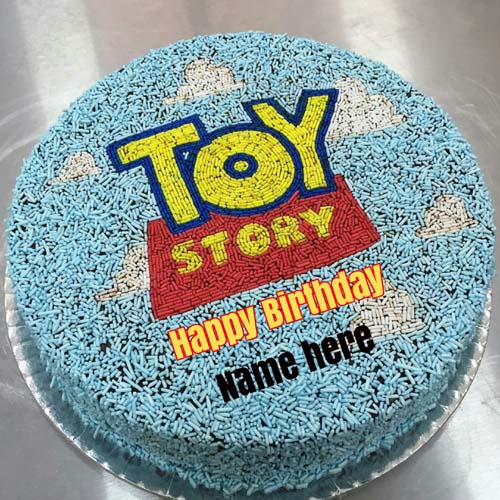 Vermicelli Decorated Birthday Cake With Name For Kid