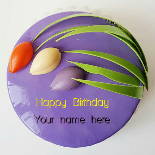 Butter Cream Flower Birthday Cake With Name For Wife