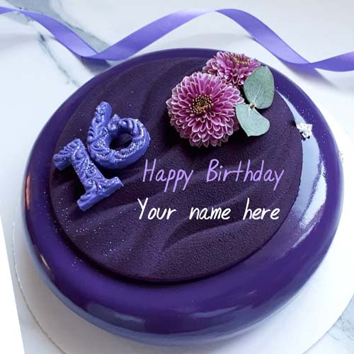 Happy Sixteen Birthday Wishes Cake For Friend With Name