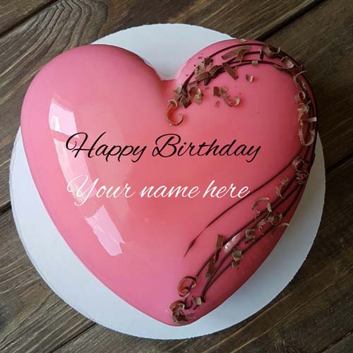 Strawberry Flavor Heart Birthday Cake For Love