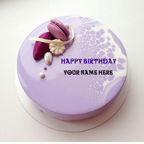 Black Current Flavored Birthday Cake With Sister Name