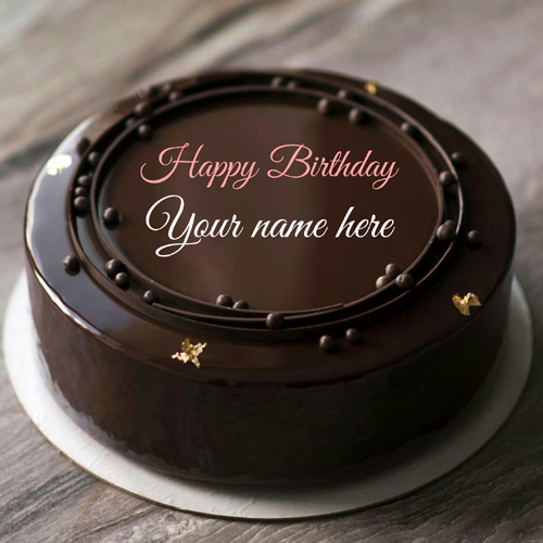 Belgium Chocolate Birthday Cake With Name On It