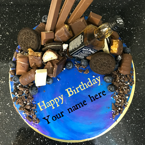 Happy Birthday Wishes Cake For Husband With Name On It