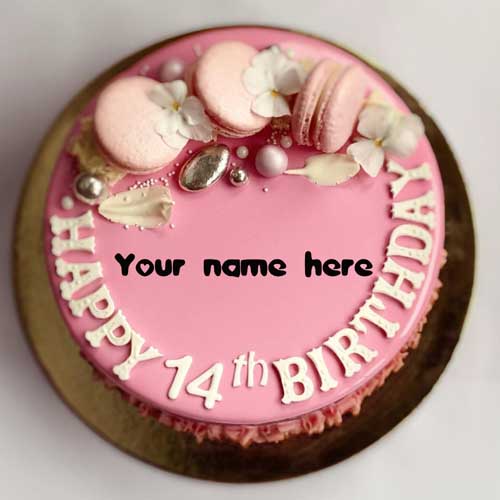 Strawberry Flavor Birthday Wishes Cake With Name
