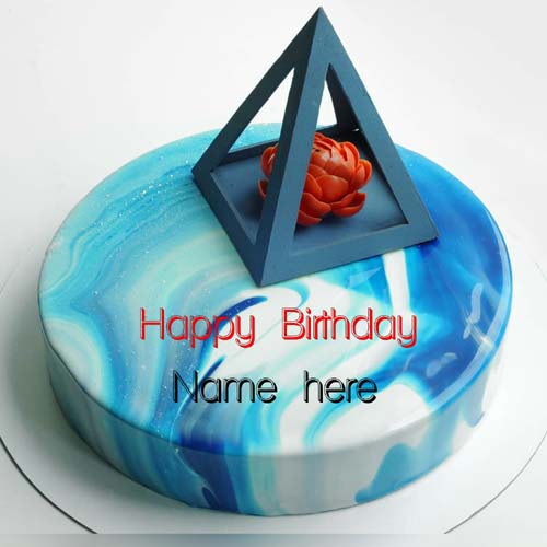 Designer Happy Birthday Name Cake For Husband