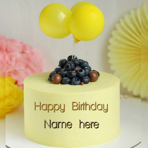 Beautiful Birthday Wishes Cake With Balloon For Love