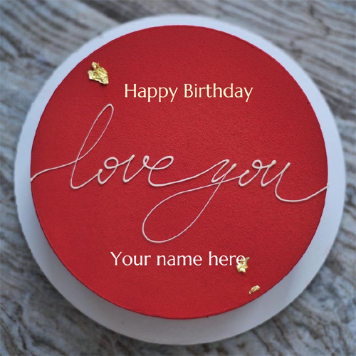 Happy Birthday Red Velvet Cake With Name Edit