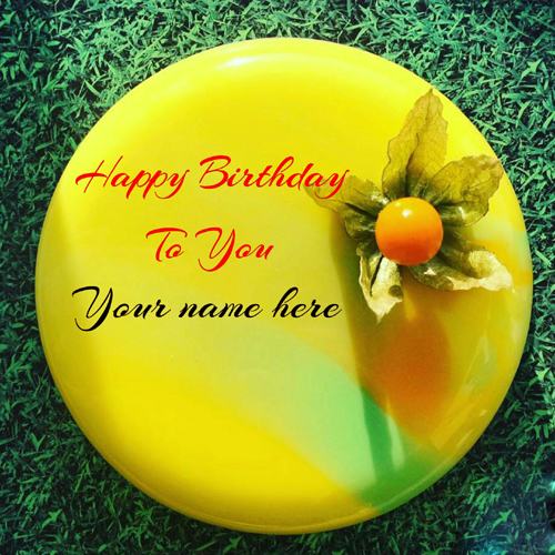 Honey Cheese Birthday Wishes Cake With Name On It